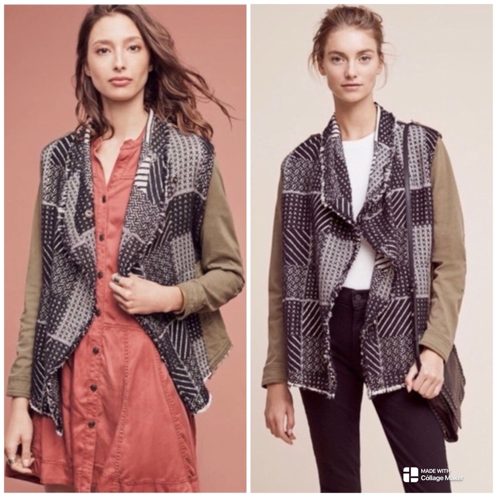 Anthropologie Hei Hei Fringed Fieldwork Anorak Blazer Jacket Size M (oversized)